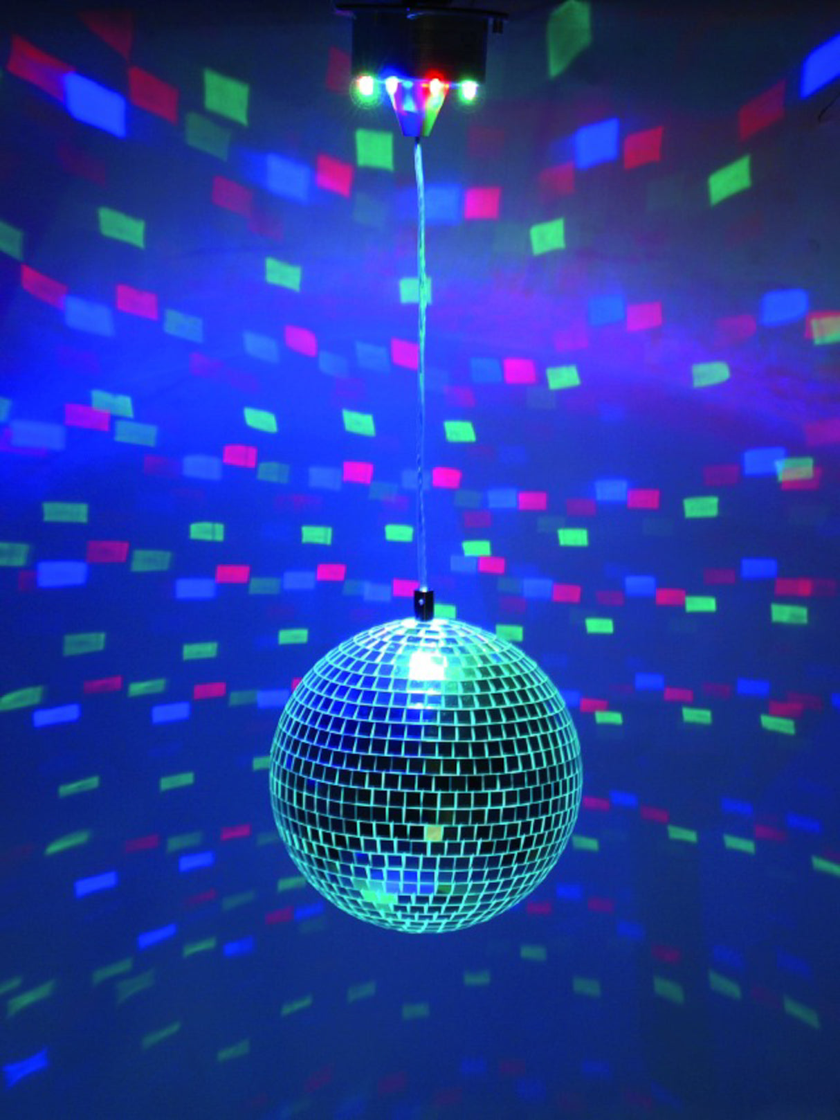Ibiza Batteriebetriebene Discokugel mit LED Licht (30 cm)