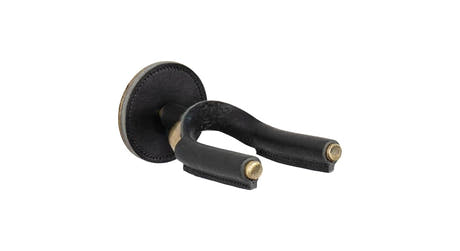 Levys FGHNGR Wandhalterung für gitarren, Messing und schwarzes Leder