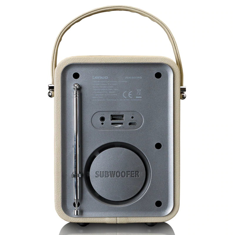 Lenco PDR-051 DAB Radio, Taupe/Silver