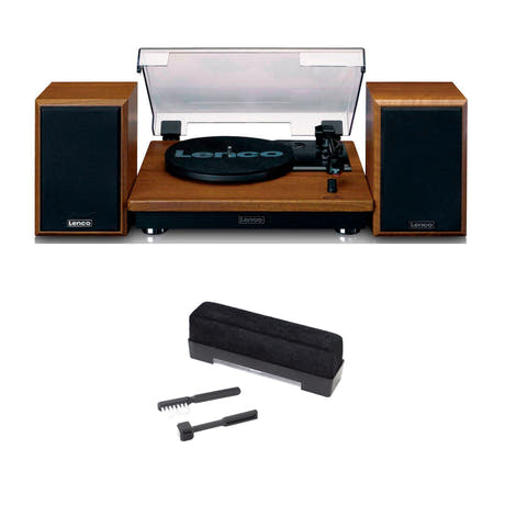 Lenco LS-100 Pladespiller Bundle m. Lautsprechern (Teak)