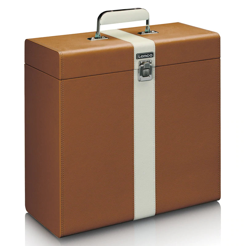 Lenco TTA-301BNWH 12" Vinyl Case (Brown)