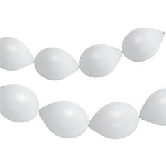 Link Ballons für Girlanden 8 Stk. (Matt Kokosnuss Weiß, 33cm)