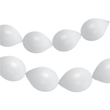 Link Ballons für Girlanden 8 Stk. (Matt Kokosnuss Weiß, 33cm)