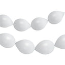 Link Ballons für Girlanden 8 Stk. (Matt Kokosnuss Weiß, 33cm)