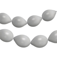 Link Ballons für Girlanden 8 Stk. (Möwenstaub Silber, 33cm)