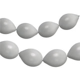 Link Ballons für Girlanden 8 Stk. (Möwenstaub Silber, 33cm)