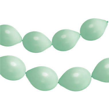 Link Ballons für Girlanden 8 Stk. (Matt Pulver Pistazie, 33cm)