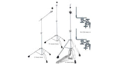 Dixon PODL520PK1BKC-WB Schlagzeugset, glänzend schwarz/gelber Bassdrum-Spannreifen
