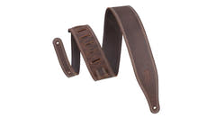 Levys M17BDS Gitarrengurt 2 1/2", dunkelbraunes Pull-up-Leder