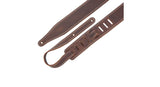 Levys M17BDS Gitarrengurt 2 1/2", dunkelbraunes Pull-up-Leder