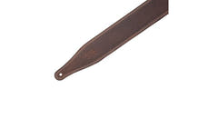 Levys M17BDS Gitarrengurt 2 1/2", dunkelbraunes Pull-up-Leder