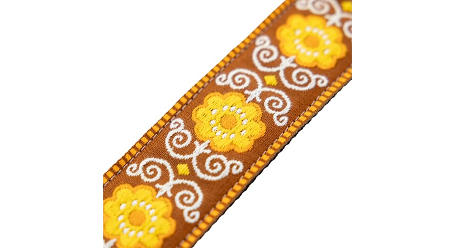 Levys M8HT-27 Gitarrengurt 2", gelbes Blumenmotiv