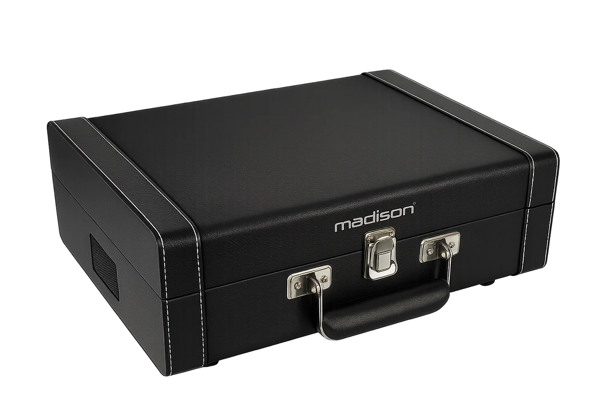 Madison Vintage Plattenspieler mit Bluetooth (Schwarz)