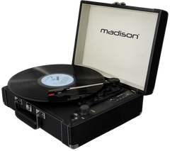 Madison Vintage Plattenspieler m. Bluetooth (Schwarz)