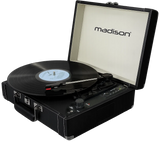 Madison Vintage Plattenspieler mit Bluetooth (Schwarz)