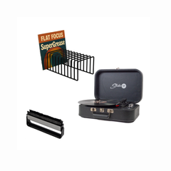 Studio 57 Mellow Plattenspieler (Schwarz) Bundle