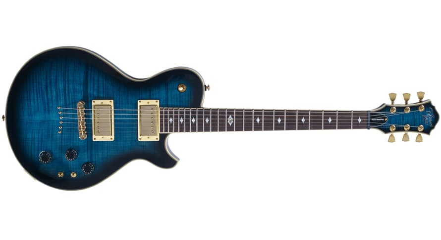 Michael Kelly Mod Shop Patriot Limited Duncan E-Gitarre, Blue Burst