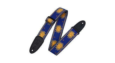 Levys MPJG Gitarrengurt 2", Sun Design, blau