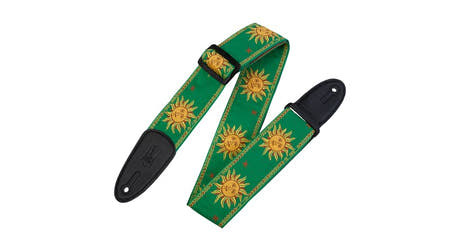 Levys MPJG Gitarrengurt 2", Sun Design, grün
