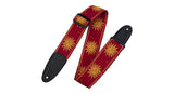 Levys MPJG Gitarrengurt 2", Sun Design, rot