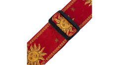 Levys MPJG Gitarrengurt 2", Sun Design, rot