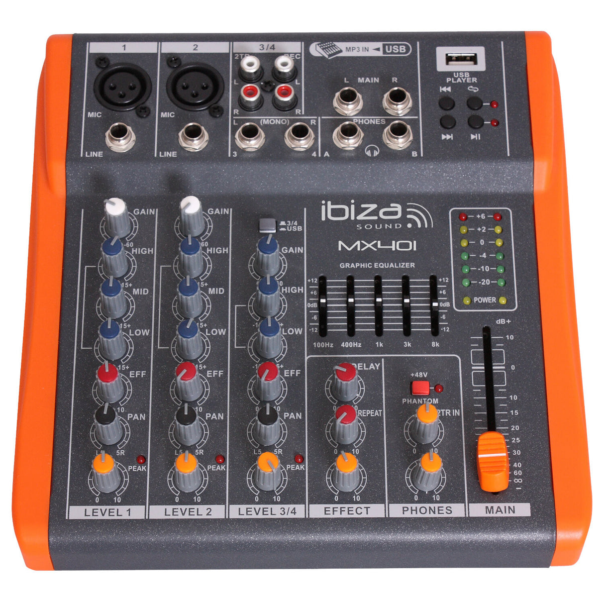 Ibiza MX401 4-Kanal Mixer