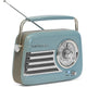 Madison Retro Radio mit Bluetooth und FM (Blau)