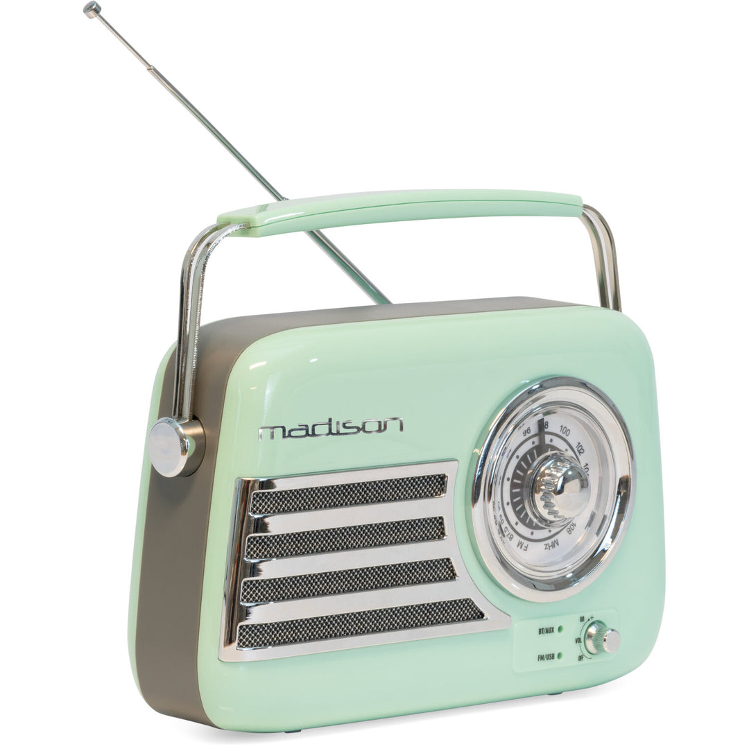 Madison Retro Radio m. Bluetooth und FM (Mint)
