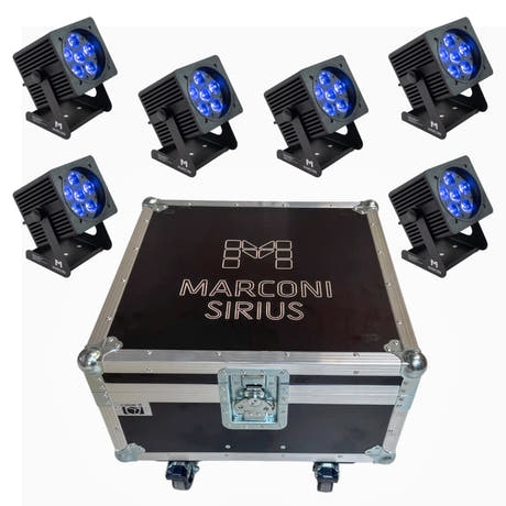 Marconi SIRIUS 6x18W RGBWA+UV IP65 Batterielampe (Copy)