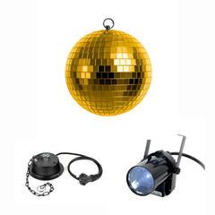 Marconi Diskokugel Gold (20 cm) Bundle