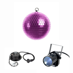 Marconi Diskokugel Pink (10 cm) Bundle