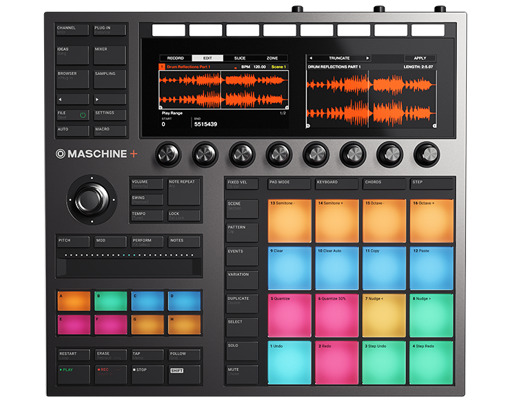 Native Instruments MASCHINE PLUS Standalone-Groovebox für Produktion & Performance