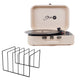Studio 57 Mellow Plattenspieler mit LP-Ständer (Weiß)