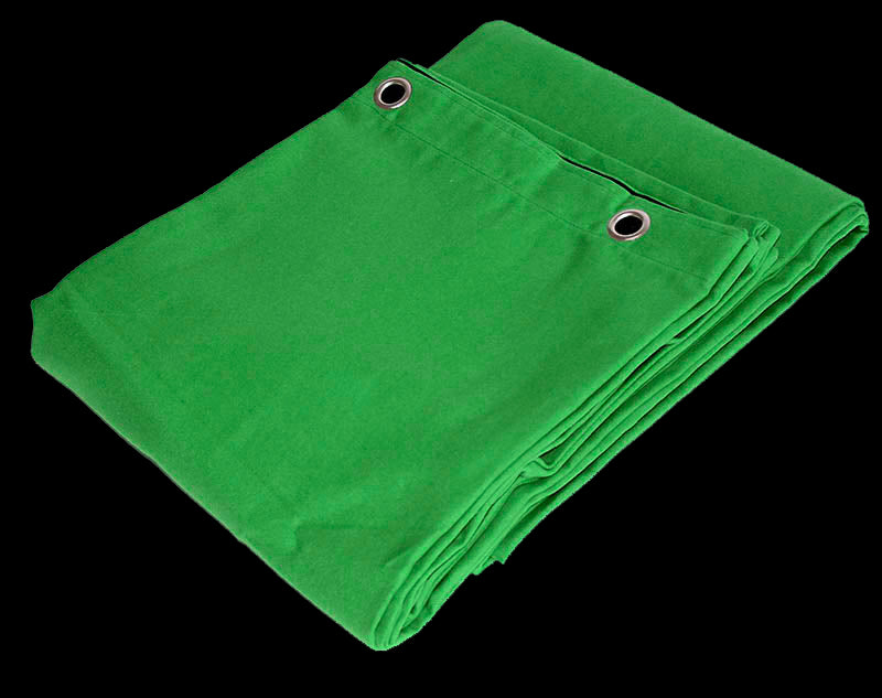Molton backdrop Green Screen with grommets