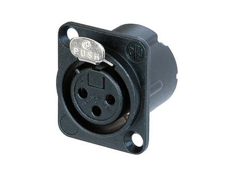Neutrik NC3FD-LX-B XLR D-type Chassis Stecker