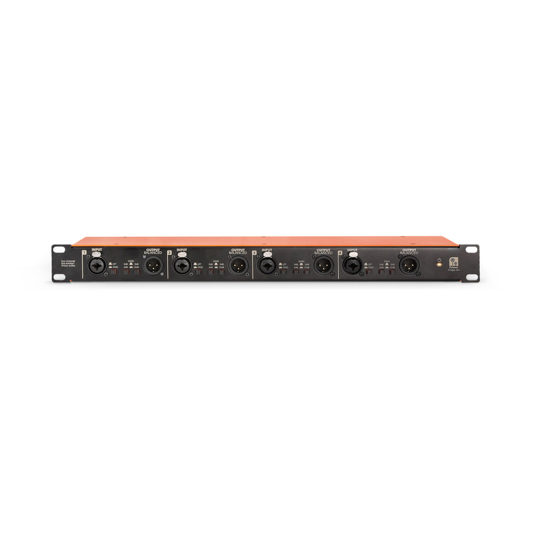 Palmer BRIDGE 4A+ - 19" DI-Box / Linienisolationsbox, 4 Kanäle, aktiv