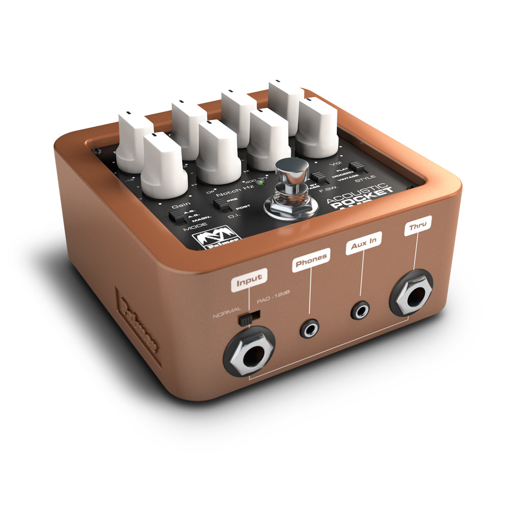 Palmer POCKET AMP ACOUSTIC – Tragbarer Vorverstärker für akustische Saiteninstrumente