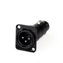 Perfex XLR Buchse zu XLR Stecker Chassis Stecker (Sort)