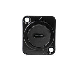 Perfex USB-C zu USB-C Chassis Stecker (Sort)