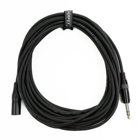 Perfex XLR Stecker auf symmetrische Klinke (10m)
