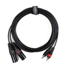 Perfex XLR Stecker auf Phono RCA Kabel (6m)