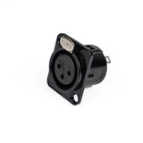 Perfex XLR-Weiblicher Chassis-Anschluss (Schwarz)