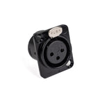 Perfex XLR-Weiblicher Chassis-Anschluss (Schwarz)