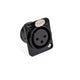 Perfex XLR-Weiblicher Chassis-Anschluss (Schwarz)