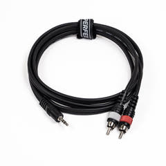 Perfex Miniklinke zu 2 x RCA Phono Adapterkabel (1,5m)