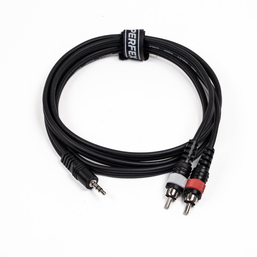 Perfex Miniklinke zu 2 x RCA Phono Adapterkabel (1,5m)