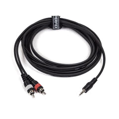 Perfex Miniklinke zu 2x RCA Phono Adapterkabel (3m)