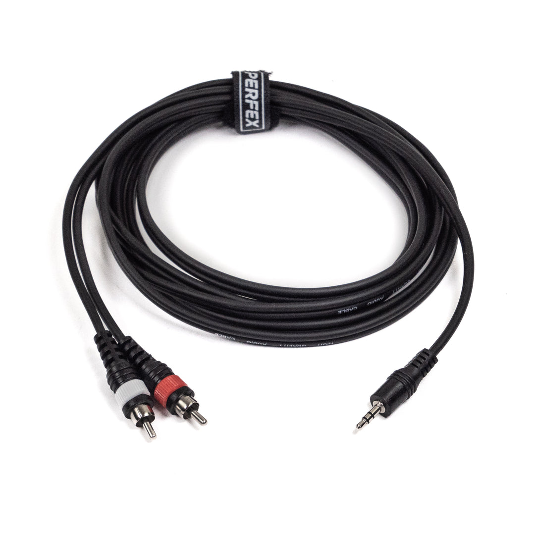 Perfex Miniklinke zu 2x RCA Phono Adapterkabel (3m)