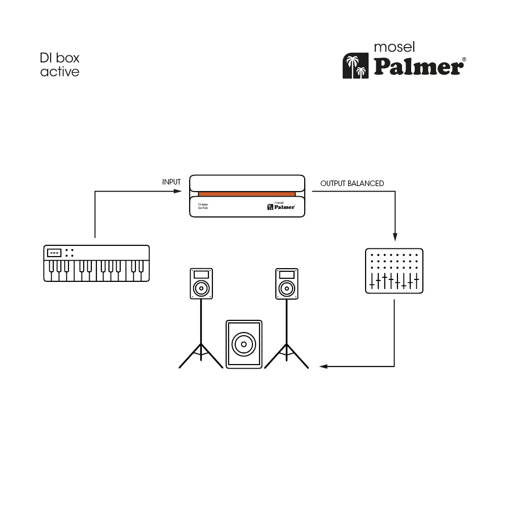 Palmer RIVER-model – aktive DI-Box