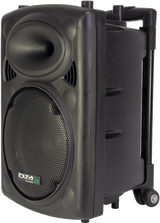 Ibiza 10" portable speaker, black with USB, Bluetooth & mics